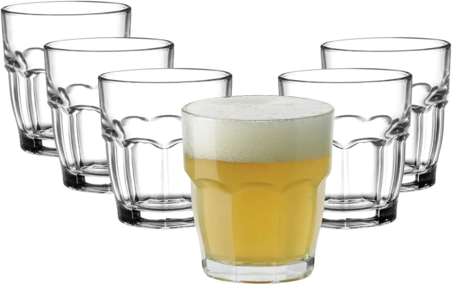 Набор из 6 прозрачных штабелируемых стаканов из закаленного стекла для холодных напитков, воды, коктейлей
Набор из 6 прозрачных штабелируемых стаканов из закаленного стекла для холодных напитков, воды, коктейлей