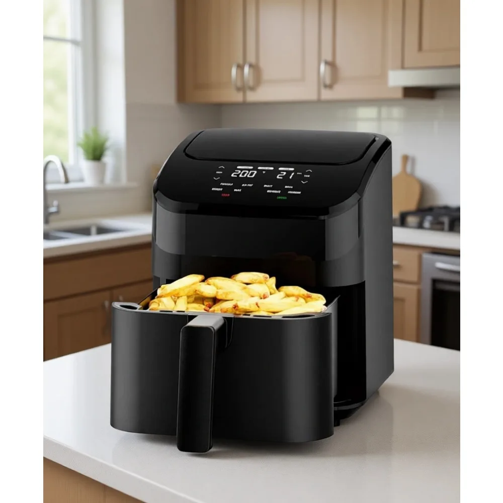 4.5 Quart Compact Digital Air Fryer for Bake Reheat Roast Quiet Nonstick Dishwasher Safe Basket
4.5 Quart Compact Digital Air Fryer for Bake Reheat Roast Quiet Nonstick Dishwasher Safe Basket