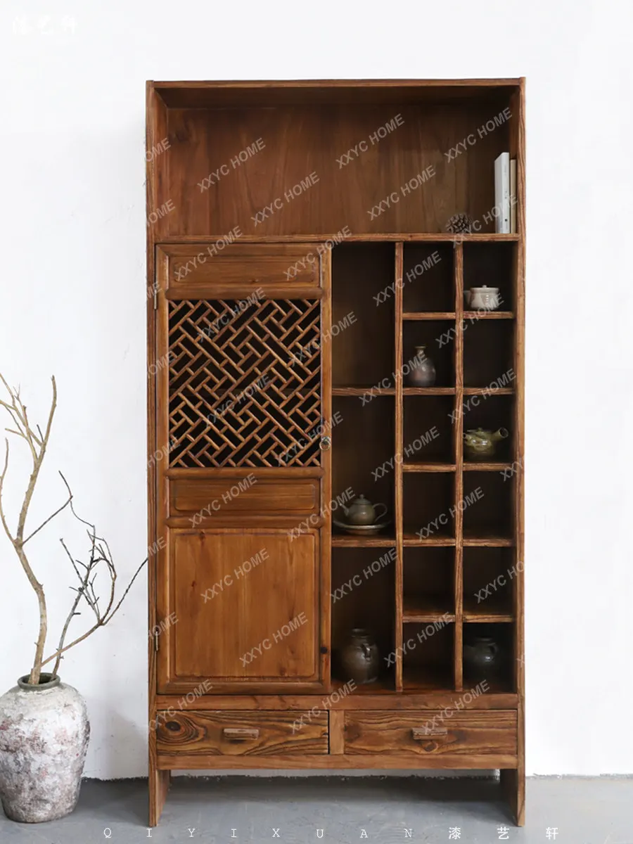 Solid wood bogu frame Chinese retro old maple tea room tea display cabinet
Solid wood bogu frame Chinese retro old maple tea room tea display cabinet