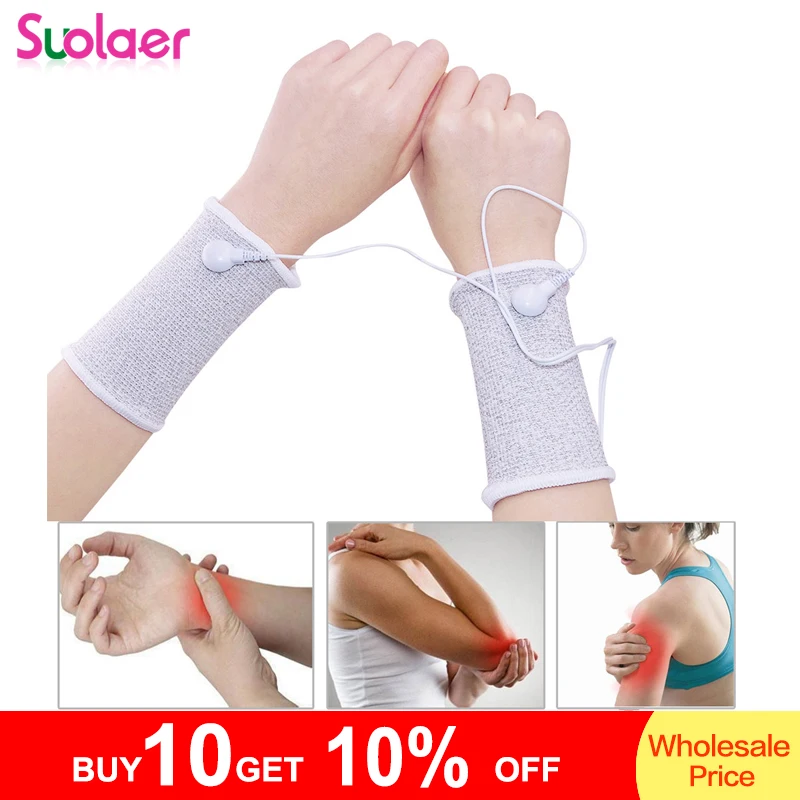 Conductive Wrist Electrode Massage Wristband for Tens Machine Electro Therapy Bracers Guard for Pain Relief Massager With Cable
Conductive Wrist Electrode Massage Wristband for Tens Machine Electro Therapy Bracers Guard for Pain Relief Massager With Cable