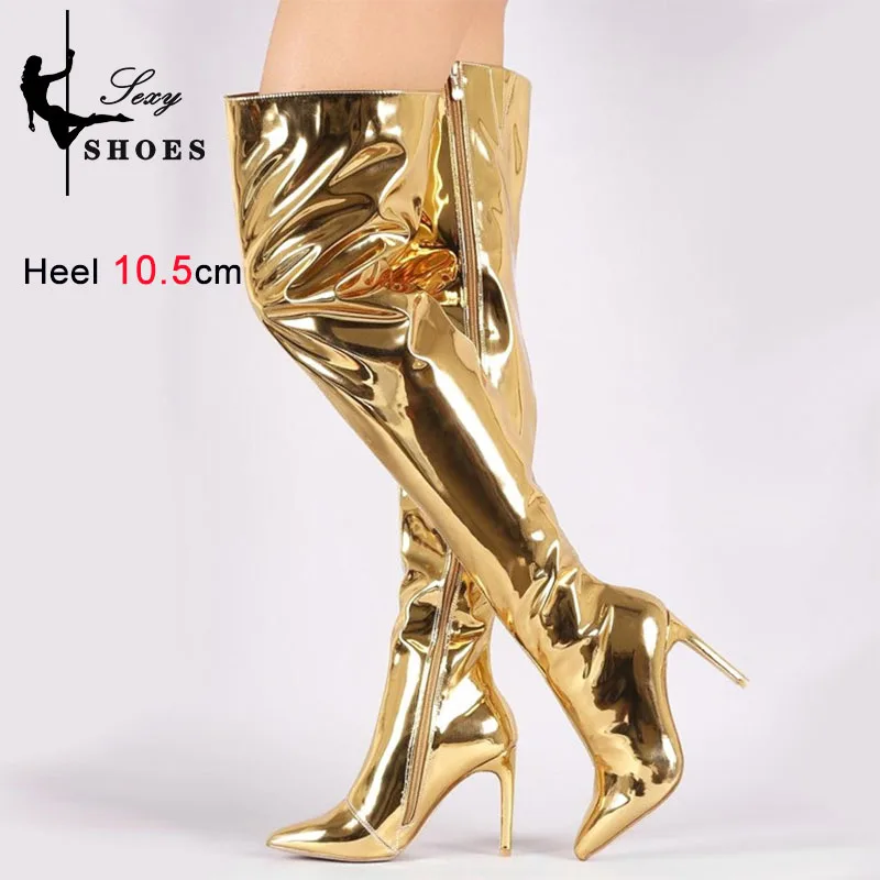 Over The Knee Boots For Women Silver Pointy Toe High Heels Nightclub Laser Dance Shoes Size 46 Spring Autumn New Party Long Boot
Over The Knee Boots For Women Silver Pointy Toe High Heels Nightclub Laser Dance Shoes Size 46 Spring Autumn New Party Long Boot
