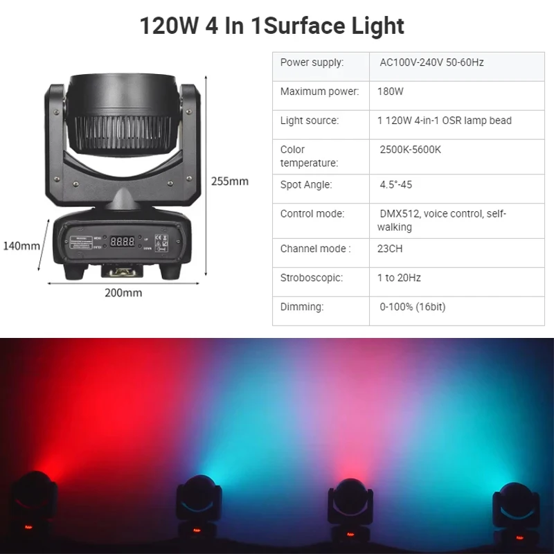 AOPU 120W 4-in-1 Surface Light COB Blinder with Moving Head Face LED Strobe Ideal for Stage Bar DJ Party Lighting
AOPU 120W 4-in-1 Surface Light COB Blinder with Moving Head Face LED Strobe Ideal for Stage Bar DJ Party Lighting