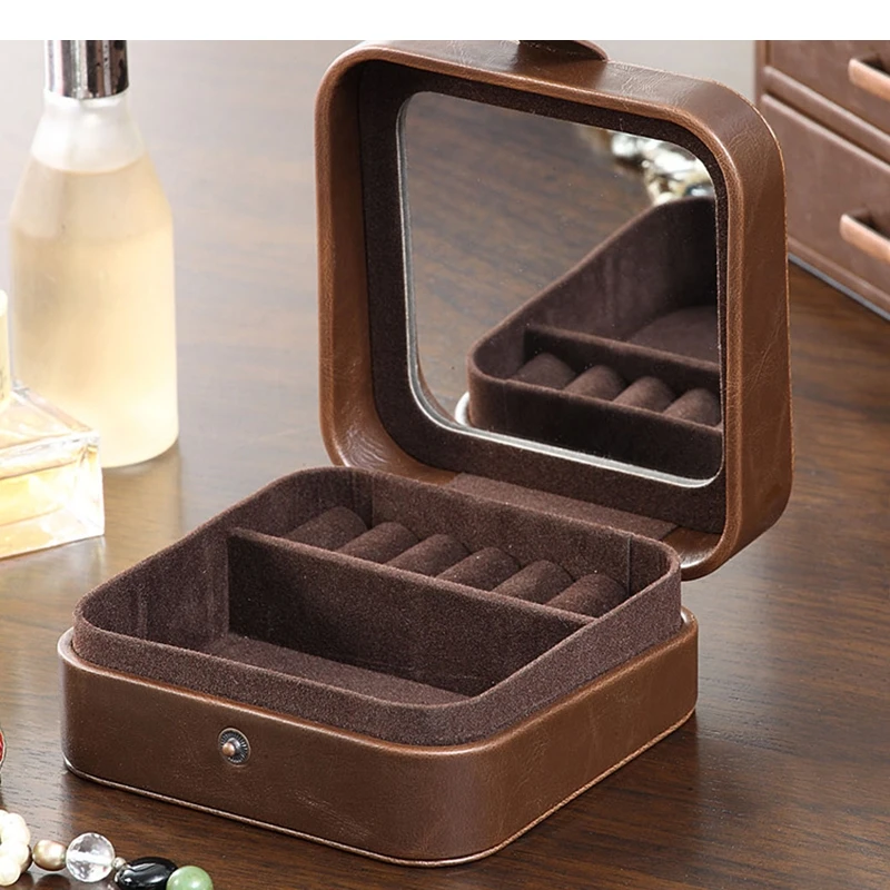 Leather Storage Boxes Clapboard Removable Cosmetic Jewelry Home Retro Square Portable Ring Necklace Bins
Leather Storage Boxes Clapboard Removable Cosmetic Jewelry Home Retro Square Portable Ring Necklace Bins