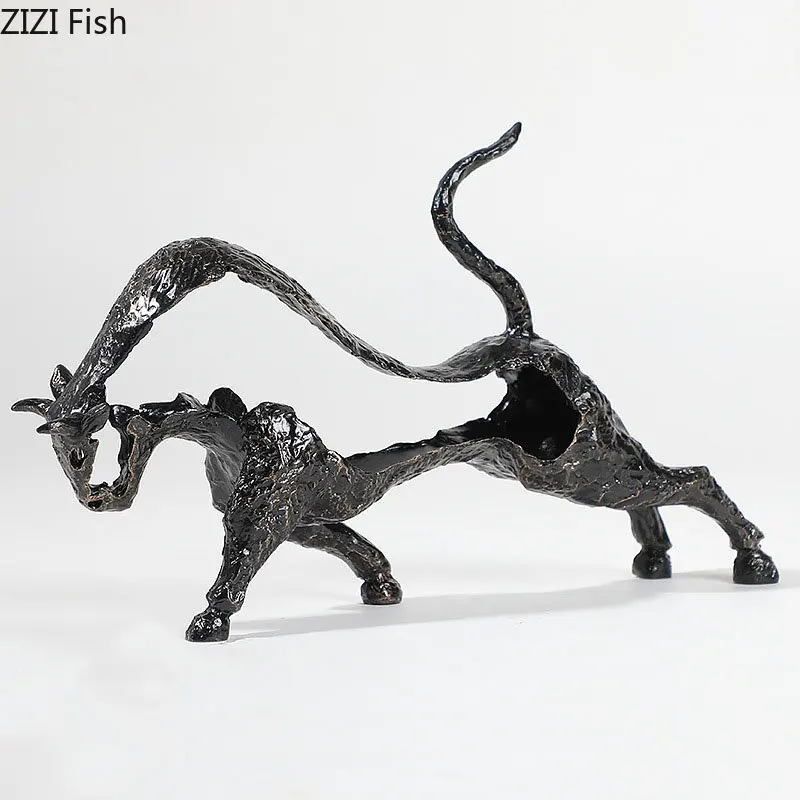 Black Cast Iron Bull Statue Abstract Animal Sculpture Desk Decoration Minimalist Geometry Cattle Ornaments Modern Home Decor
Black Cast Iron Bull Statue Abstract Animal Sculpture Desk Decoration Minimalist Geometry Cattle Ornaments Modern Home Decor