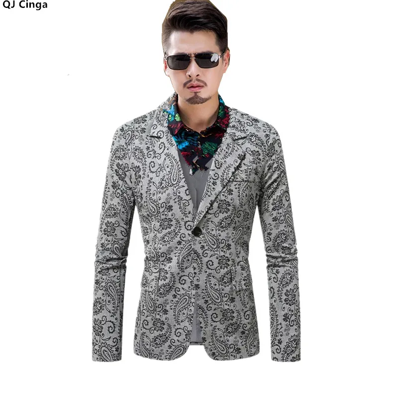 Dark Gray Men's Printed Suit Jacket, Single-button V-neck Cotton Coat, Asian Size Loose-fitting Blazers M-5XL
Dark Gray Men's Printed Suit Jacket, Single-button V-neck Cotton Coat, Asian Size Loose-fitting Blazers M-5XL