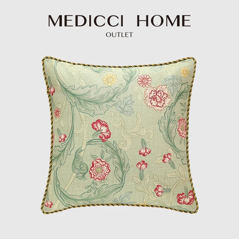Medicci Home French Botanical Floral Victorian Decorative Pillowcase Fairy Green Scroll Floral Design Flax Cushion Cover 45x45cm
Medicci Home French Botanical Floral Victorian Decorative Pillowcase Fairy Green Scroll Floral Design Flax Cushion Cover 45x45cm