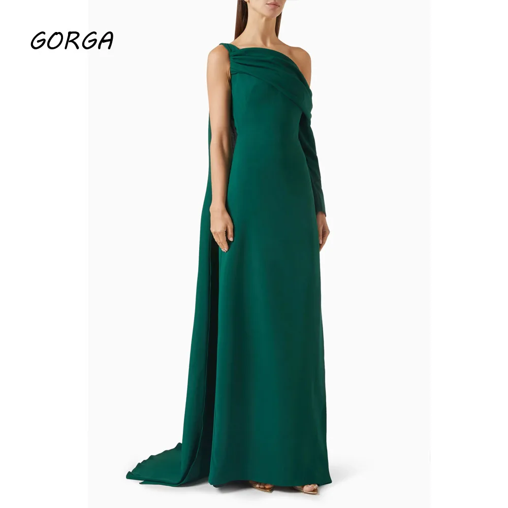 GORGA Customized Green One Shoulder Formal Evening Dress Slim Mermaid Crepe Prom Dress 2025 Simple Long Sleeves Party Dress
GORGA Customized Green One Shoulder Formal Evening Dress Slim Mermaid Crepe Prom Dress 2025 Simple Long Sleeves Party Dress