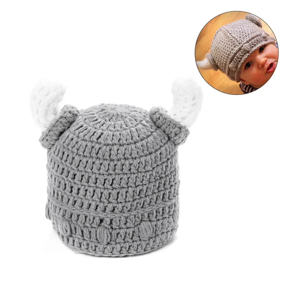 Knitted Bull Horn Beanie Gray Handmade Viking Hat Infant Boy Girl Kids Winter Hat Warm Breathable for Indoor Outdoor Activities
Knitted Bull Horn Beanie Gray Handmade Viking Hat Infant Boy Girl Kids Winter Hat Warm Breathable for Indoor Outdoor Activities
