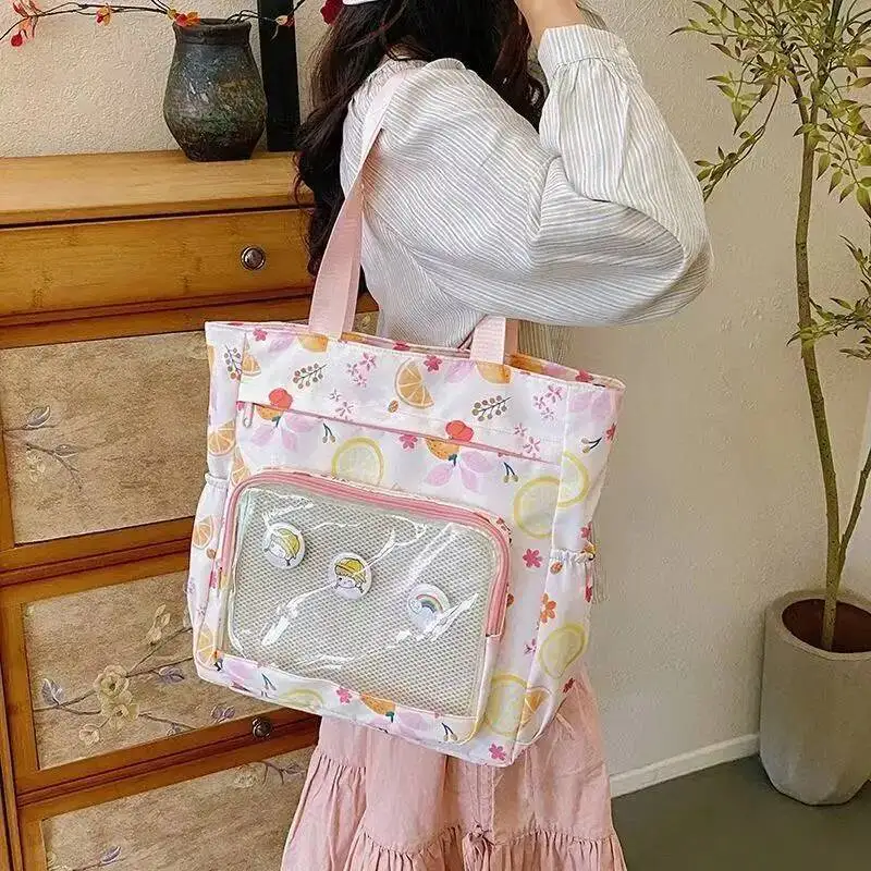 Y2k New Ita Bag Sweet Girl Transparent Bag Women Large Capacity Casual Tote Bag Ins Travel Shoulder Bag Cute DIY Display Handbag
Y2k New Ita Bag Sweet Girl Transparent Bag Women Large Capacity Casual Tote Bag Ins Travel Shoulder Bag Cute DIY Display Handbag