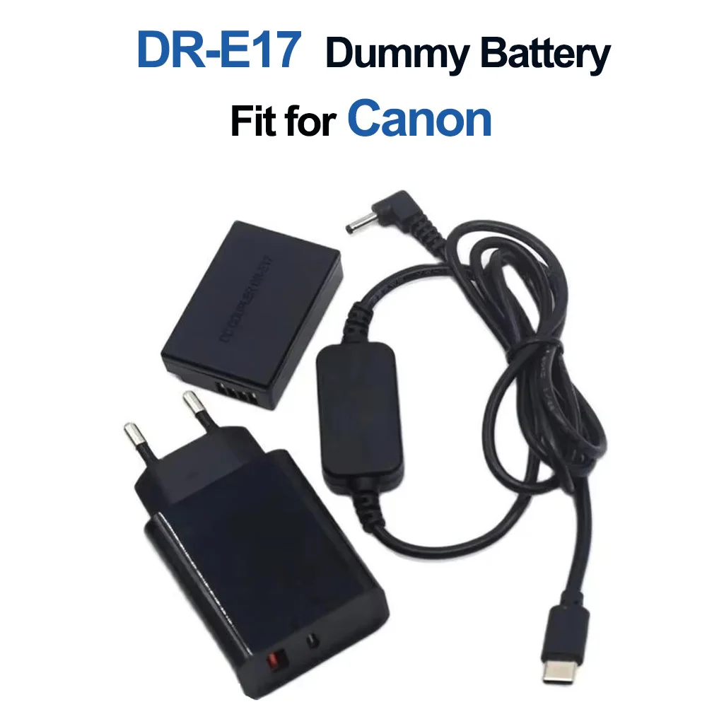 PD 3.0 Charger USB Type C DC Cable DR-E17 Coupler LP-E17 Dummy Battery for Canon EOS M3 M5 M6 EOS-M6 Mark II Cameras
PD 3.0 Charger USB Type C DC Cable DR-E17 Coupler LP-E17 Dummy Battery for Canon EOS M3 M5 M6 EOS-M6 Mark II Cameras