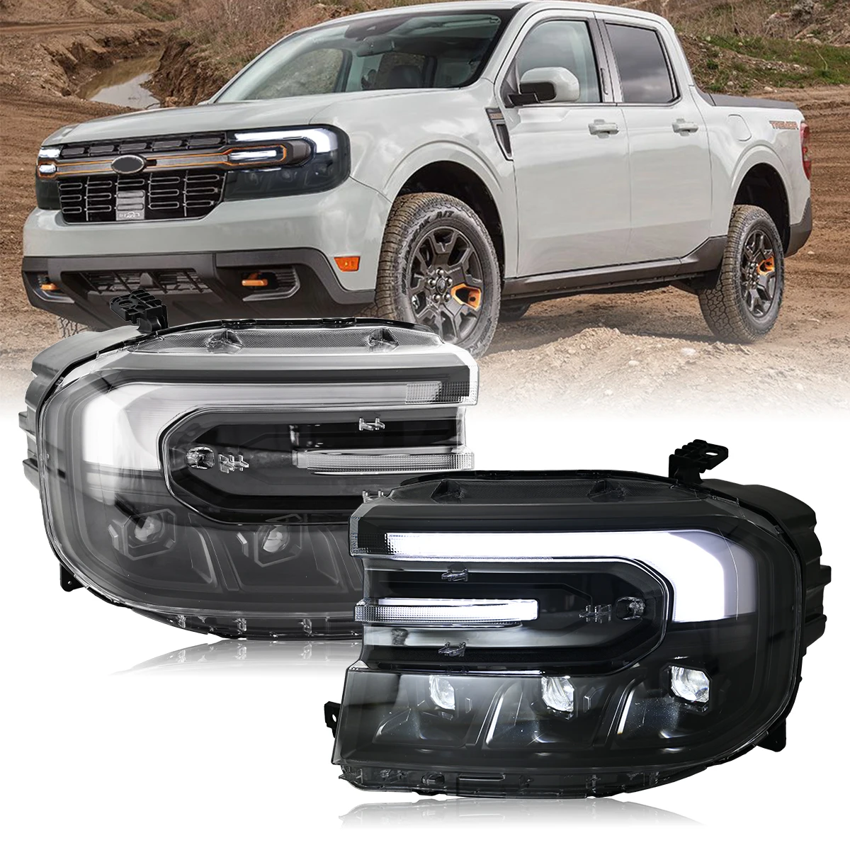 Светодиодная фара с динамическим указателем поворота для Ford Maverick 2022-2024 гг., высокая совместимость, Plug and Play, высокая точность
Светодиодная фара с динамическим указателем поворота для Ford Maverick 2022-2024 гг., высокая совместимость, Plug and Play, высокая точность