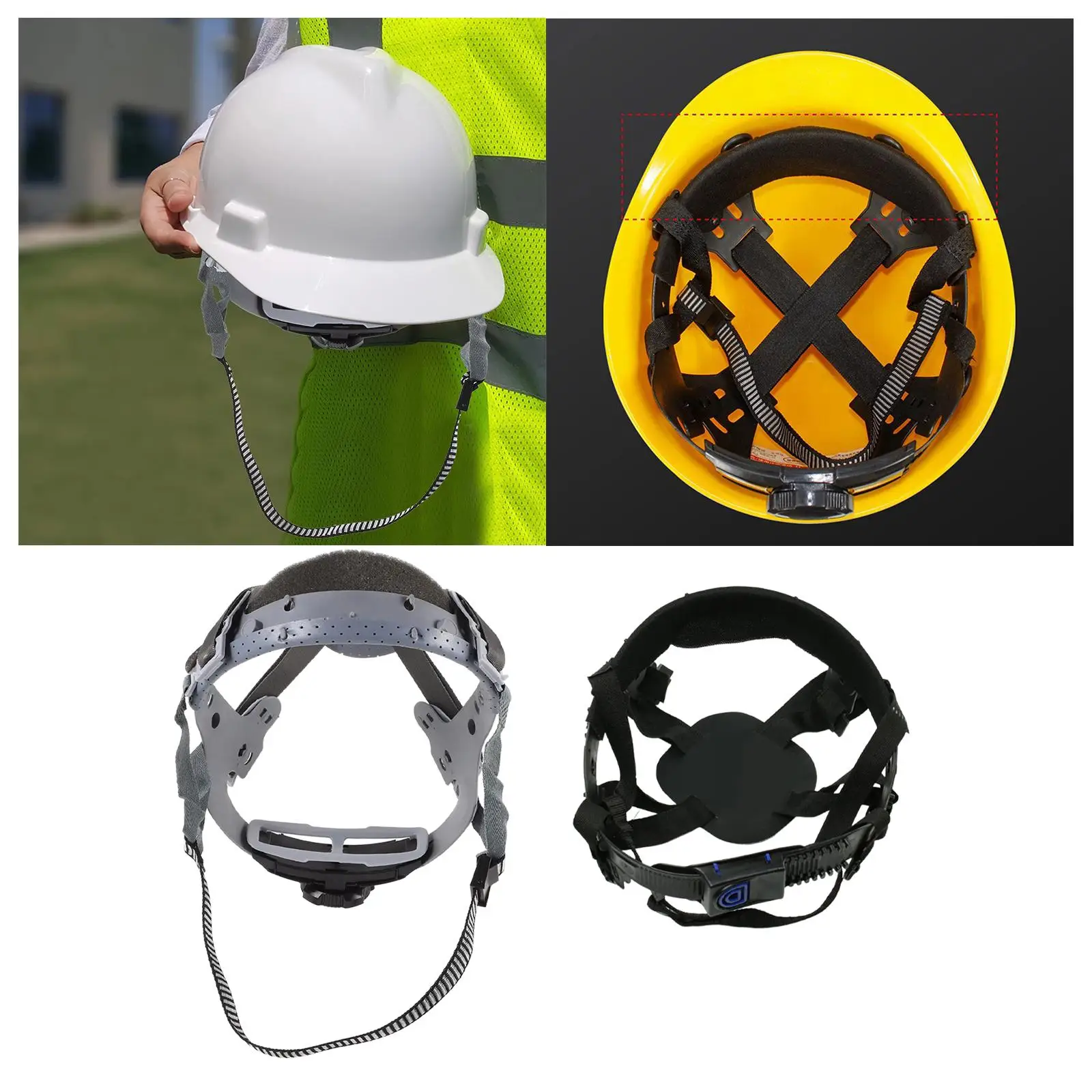Hard Hat Replacement Ratchet Suspension Adjustable Shock Absorbing Breathable Bump Cap Insert Replace Part Hardhat Attachment
Hard Hat Replacement Ratchet Suspension Adjustable Shock Absorbing Breathable Bump Cap Insert Replace Part Hardhat Attachment