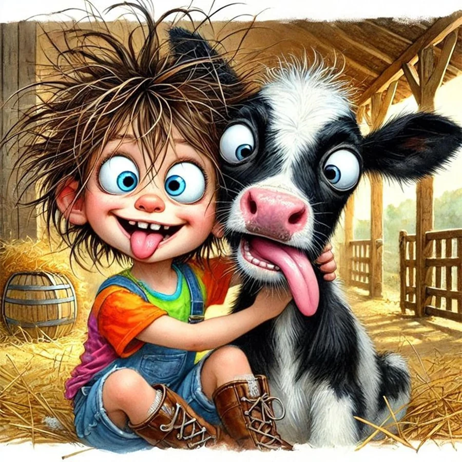 Cow Diamond Art Kits for Adults, DIY funny Boy and Cow Diamond Painting mosaic 5D Full Drill embroidery Art Dots Home Wall Decor
Cow Diamond Art Kits for Adults, DIY funny Boy and Cow Diamond Painting mosaic 5D Full Drill embroidery Art Dots Home Wall Decor
