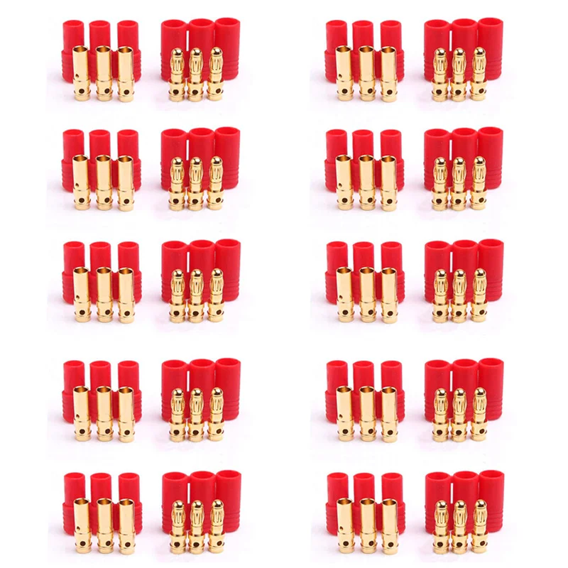 10Pairs 3.5mm Three Core Reversible Banana Plug Nylon Sheathed Copper Gold-plated Male Female Connector AM-1011A for RC Motor
10Pairs 3.5mm Three Core Reversible Banana Plug Nylon Sheathed Copper Gold-plated Male Female Connector AM-1011A for RC Motor