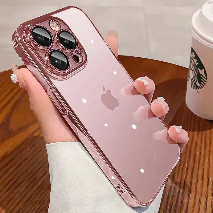 NEW Luxury Plating Clear Phone Case For iPhone 15 14 13 11 12 Pro Max X XS Max XR 7 8 Plus Full Lens Protector Silicone Cover
NEW Luxury Plating Clear Phone Case For iPhone 15 14 13 11 12 Pro Max X XS Max XR 7 8 Plus Full Lens Protector Silicone Cover