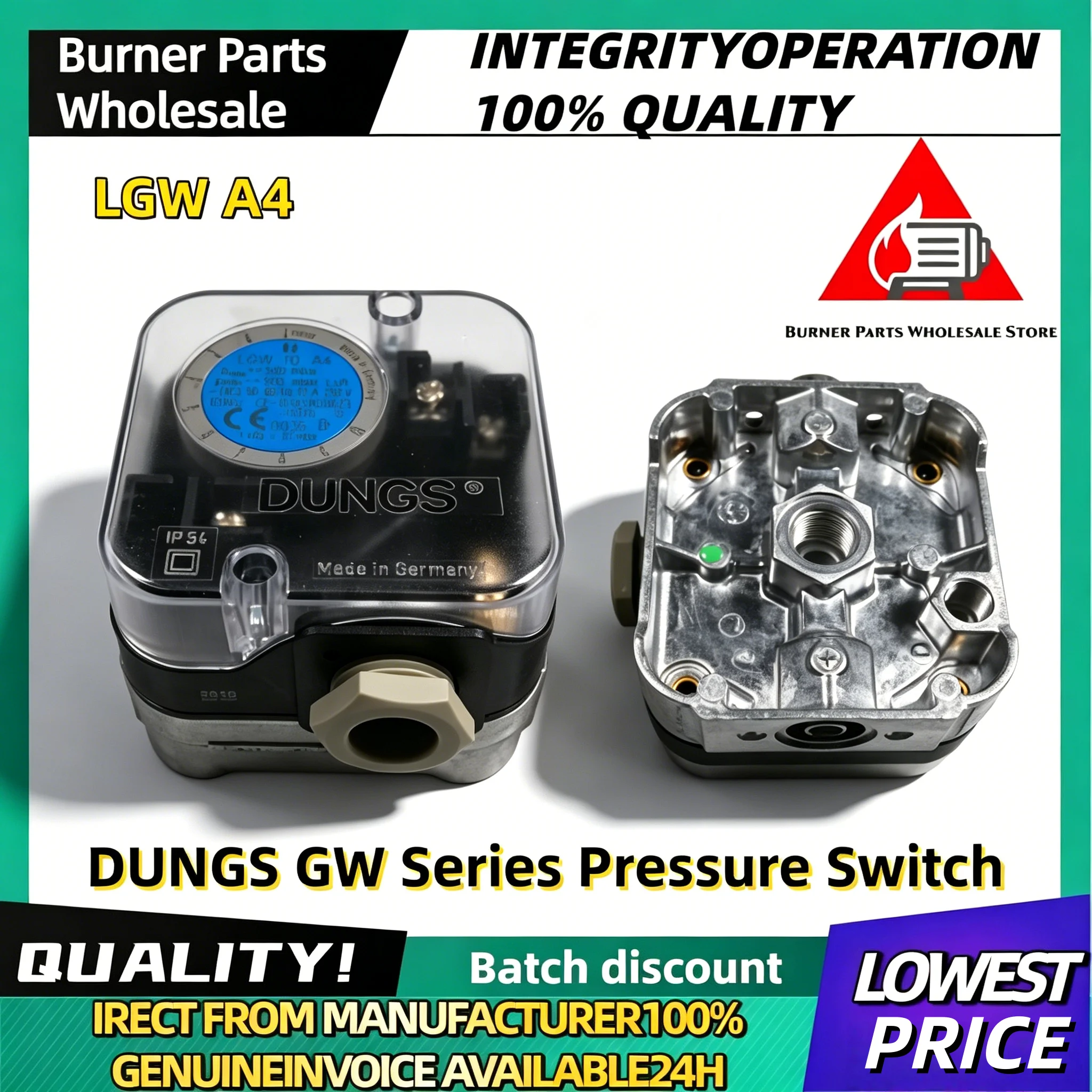 Original Imported LGW3A4 LGW10A4 LGW50A4 LGW150A4 Gas Air Differential Pressure Switch Industrial Boiler Burner Spare Parts
Original Imported LGW3A4 LGW10A4 LGW50A4 LGW150A4 Gas Air Differential Pressure Switch Industrial Boiler Burner Spare Parts