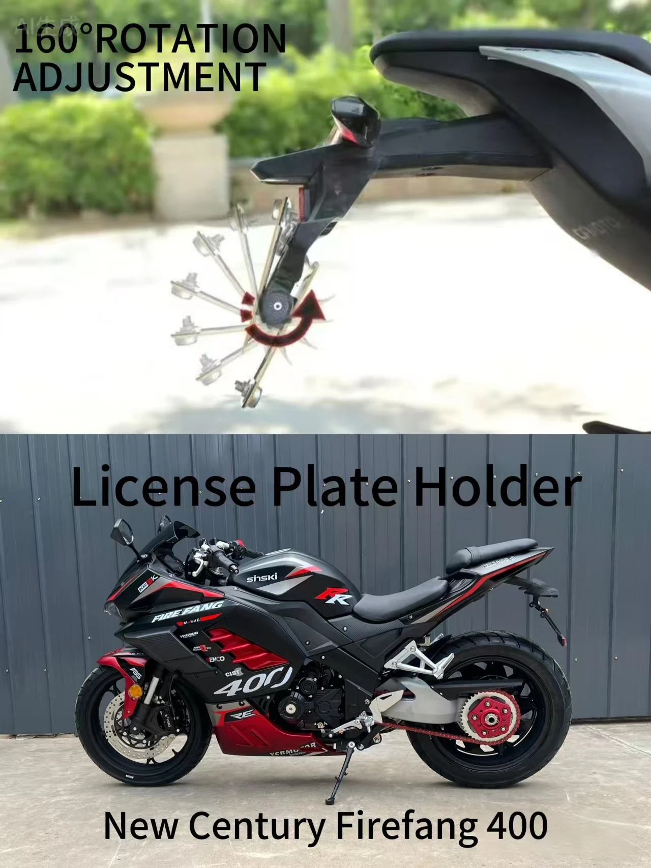 ForCFMOTONew Century Firefan400LicensePlatePremiumAdjustableLicense Plate ButtonSwitchEffortless ControLicensePlateBracketFrame
ForCFMOTONew Century Firefan400LicensePlatePremiumAdjustableLicense Plate ButtonSwitchEffortless ControLicensePlateBracketFrame