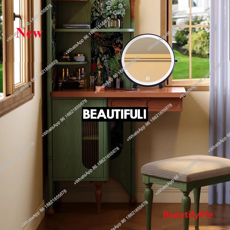 Vintage Garden Vanity Table Wood Shelf Makeup Mirror Dressing Table Drawers Desk Jewelry Mesa De Maquillaje Trendy Furniture
Vintage Garden Vanity Table Wood Shelf Makeup Mirror Dressing Table Drawers Desk Jewelry Mesa De Maquillaje Trendy Furniture