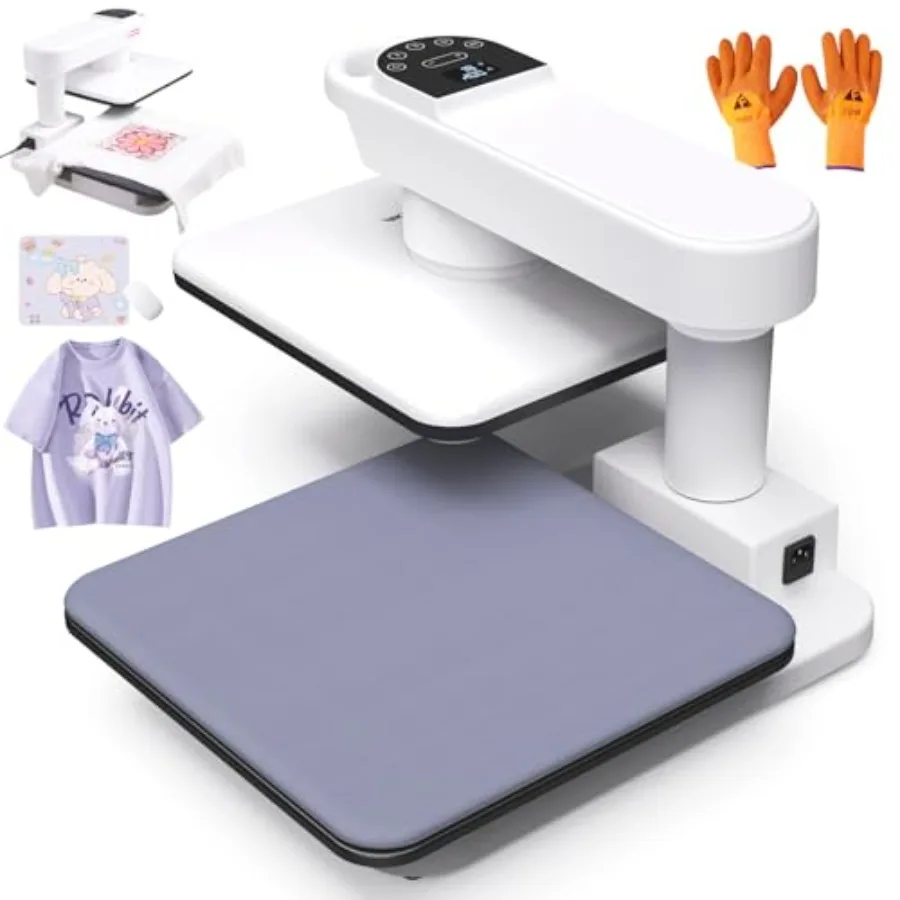 360° Swivel Auto Heat Press 15x15 - Professional Automatic Shirt Press Machine with Auto Release and 7-Level Auto Press
360° Swivel Auto Heat Press 15x15 - Professional Automatic Shirt Press Machine with Auto Release and 7-Level Auto Press