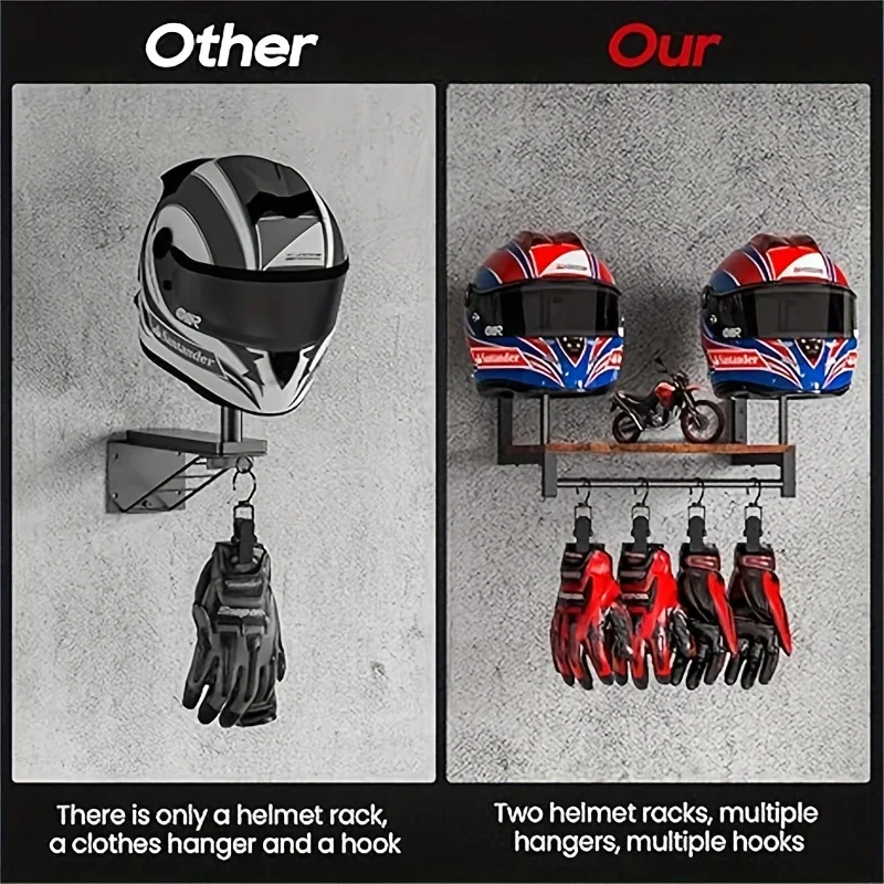Motorcycle Helmet Wall Mount With Wooden Shelf Hooks Motocross and Bicycle Equipment Sports Brackets Motorcycle Accessories 1pcs
Motorcycle Helmet Wall Mount With Wooden Shelf Hooks Motocross and Bicycle Equipment Sports Brackets Motorcycle Accessories 1pcs