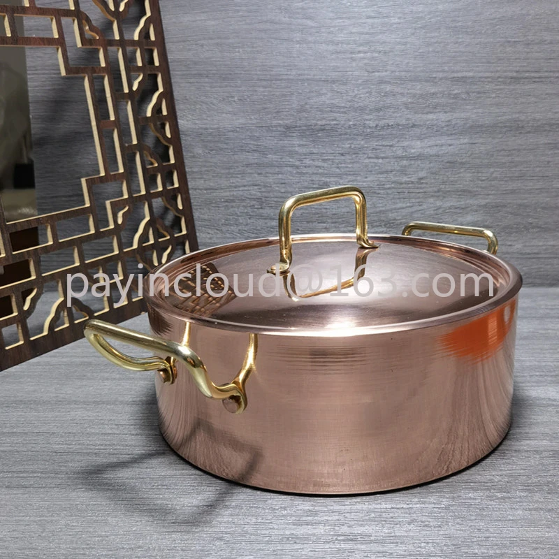 Double-Ear Copper Pot Hot Pot with Lid Small Copper Pot Factory Direct Sales Red Copper Pot Hot Pot High-Grade Copper Pot
Double-Ear Copper Pot Hot Pot with Lid Small Copper Pot Factory Direct Sales Red Copper Pot Hot Pot High-Grade Copper Pot