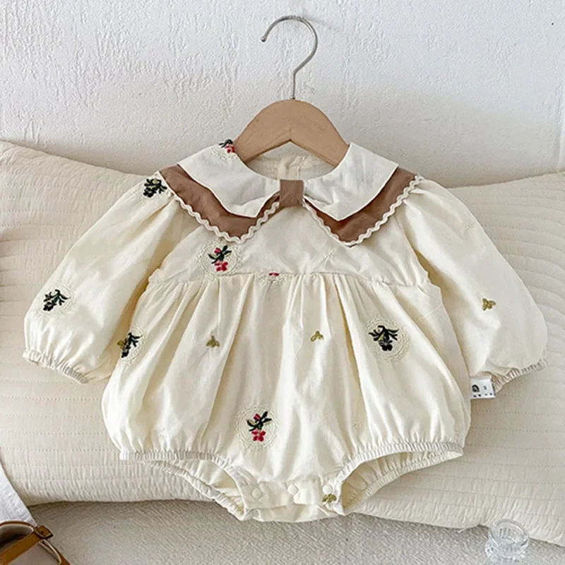 2025 New Spring Newborn Baby Girl Jumpsuit Long Sleeved Cotton Embroidery Toddler Baby Girl Romper 0-24M Baby Girl Clothing
2025 New Spring Newborn Baby Girl Jumpsuit Long Sleeved Cotton Embroidery Toddler Baby Girl Romper 0-24M Baby Girl Clothing