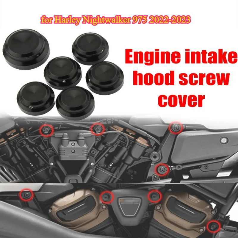 Motorcycle parts for Harley Nightwalker 975 engine intake hood screw cover, protective cover (six-piece set)
Motorcycle parts for Harley Nightwalker 975 engine intake hood screw cover, protective cover (six-piece set)