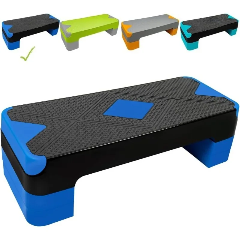 Adjustable Workout Aerobic Stepper, Aerobic Exercise Step Platform with 4 Risers, 3 Levels Adjust 4" - 6" - 8", 26.77" Tra
Adjustable Workout Aerobic Stepper, Aerobic Exercise Step Platform with 4 Risers, 3 Levels Adjust 4" - 6" - 8", 26.77" Tra