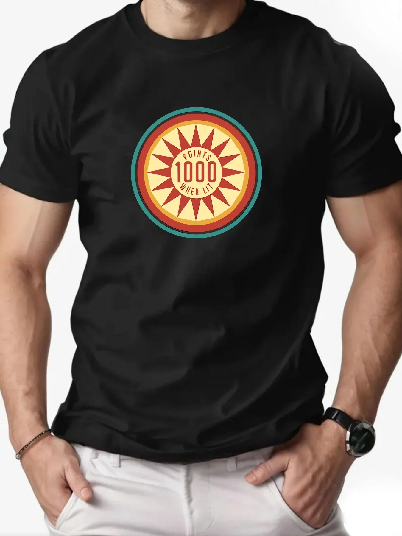Men's summer trendy clothing 100% pure cotton T-shirt, 1000-point simple printed round-neck fashionable casual T-shirt
Men's summer trendy clothing 100% pure cotton T-shirt, 1000-point simple printed round-neck fashionable casual T-shirt