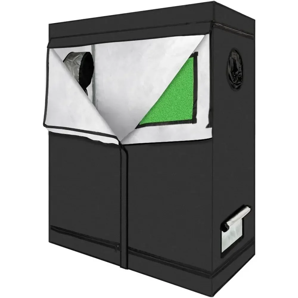 Heavy-Duty Metal Indoor Hydroponic Grow Tent with Observation Window, Floor Tray, and Hanging Bars - 48L x 24W x 60H
Heavy-Duty Metal Indoor Hydroponic Grow Tent with Observation Window, Floor Tray, and Hanging Bars - 48L x 24W x 60H