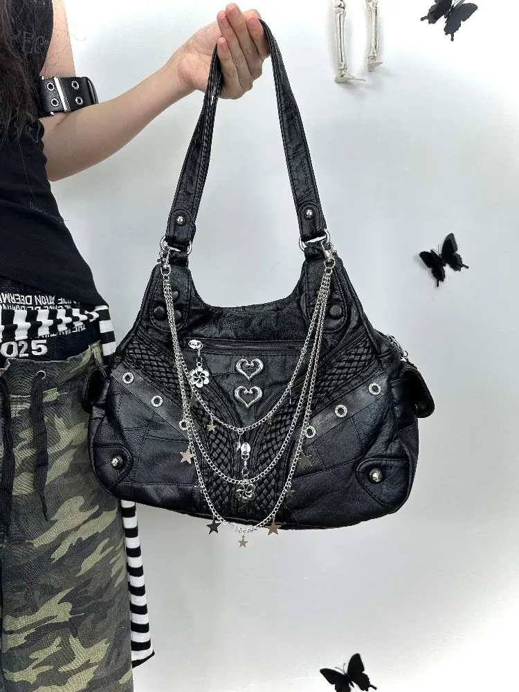 Retro Shoulder Bag Medieval Vintage Love Chain Messenger Bag Tote Bags for Women Original Design Y2K Spicy Girls Handbag
Retro Shoulder Bag Medieval Vintage Love Chain Messenger Bag Tote Bags for Women Original Design Y2K Spicy Girls Handbag
