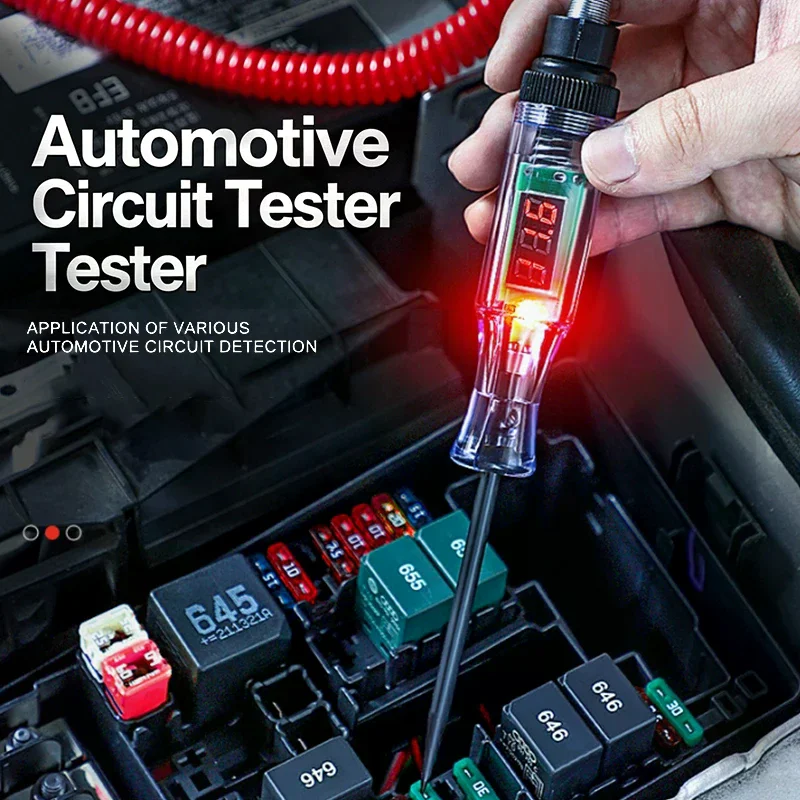 3V 120V Car Diagnostic Probe Test Pen Auto Electric Circuit Voltage Tester with Protective Cover for Vehicle Maintenance
3V 120V Car Diagnostic Probe Test Pen Auto Electric Circuit Voltage Tester with Protective Cover for Vehicle Maintenance