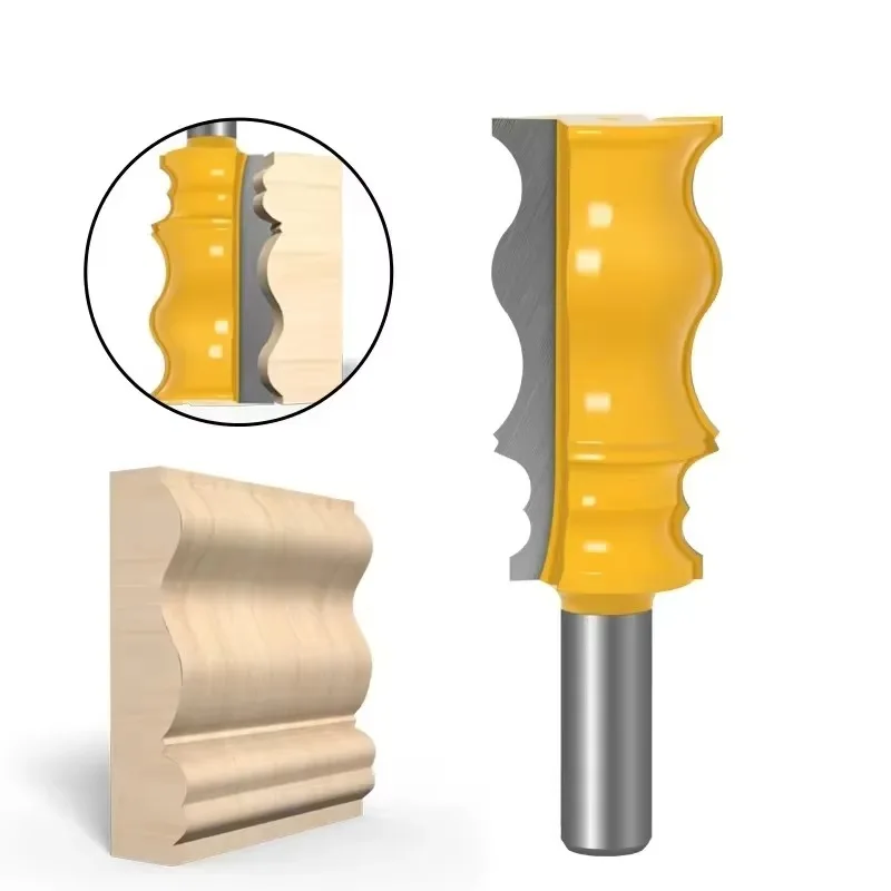 1 Pcs 1/2" 12mm Shank 12.7mm Large Line Knife Crown Molding Router Bit Tenon Cutter for Wood Woodworking Milling Cutter
1 Pcs 1/2" 12mm Shank 12.7mm Large Line Knife Crown Molding Router Bit Tenon Cutter for Wood Woodworking Milling Cutter