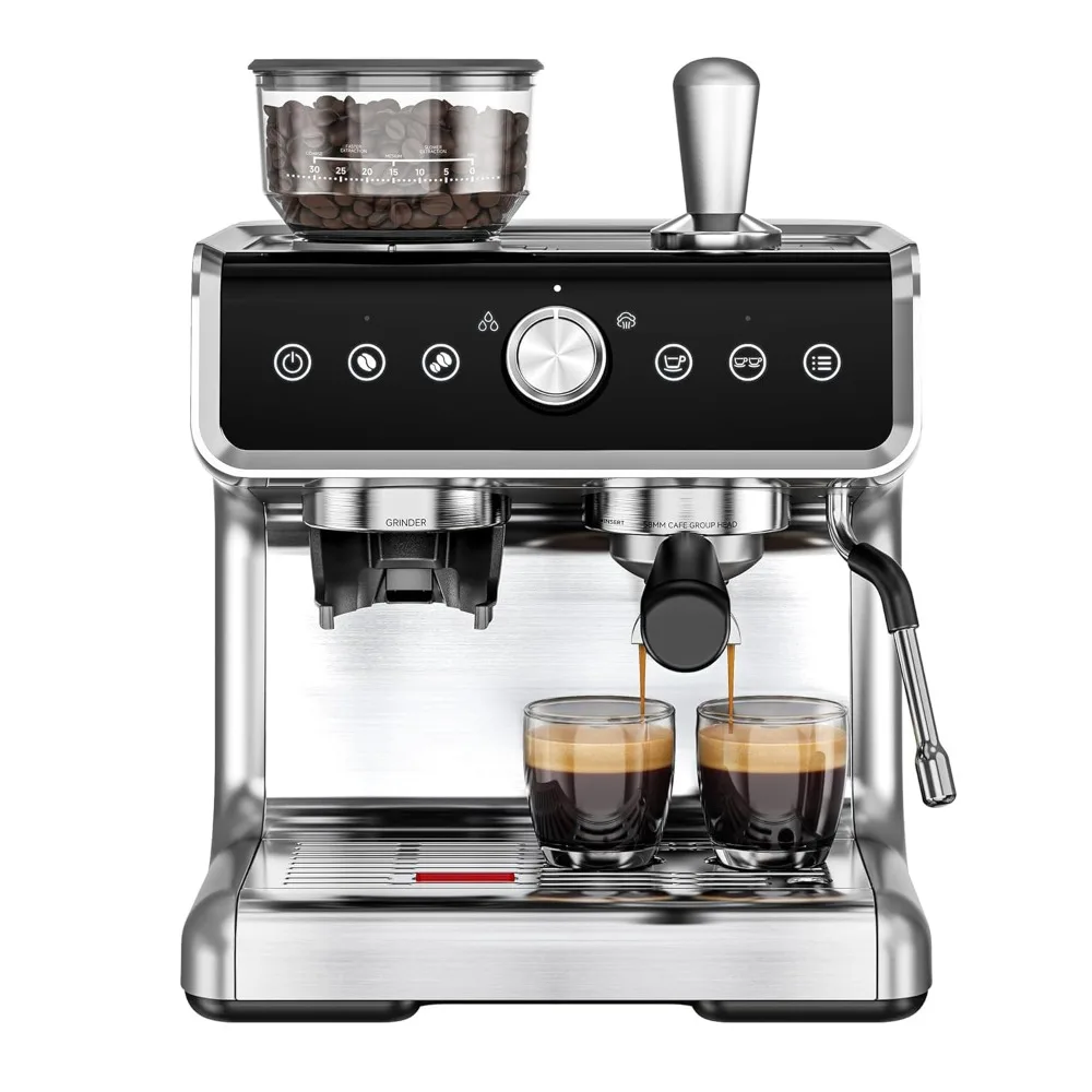 Professional Espresso Machine with Grinder 20 Bar Pump Pressure Milk Frother for Cappuccino Latte Home Use
Professional Espresso Machine with Grinder 20 Bar Pump Pressure Milk Frother for Cappuccino Latte Home Use
