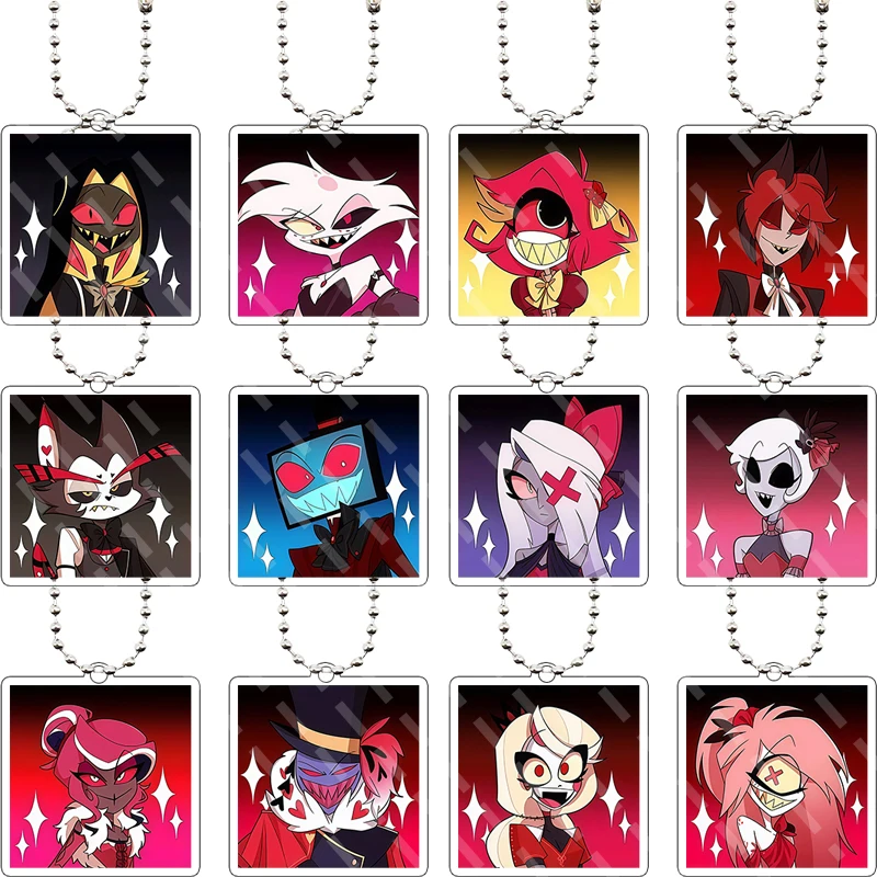Fashion Anime Hazbin Hotel Square Acrylic Keychain Cartoon Character Alastor Angel Dust Vox Pendant Accessory Gifts for Fans Toy
Fashion Anime Hazbin Hotel Square Acrylic Keychain Cartoon Character Alastor Angel Dust Vox Pendant Accessory Gifts for Fans Toy