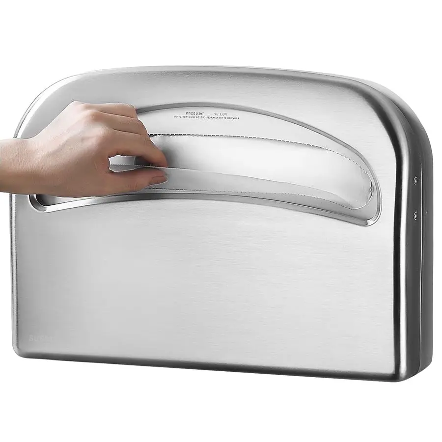 Seat Cover Dispenser Wall Mount Commercial, Half Fold Toilet Seat Cover Dispenser, 304 Stainless Steel, 16Inch
Seat Cover Dispenser Wall Mount Commercial, Half Fold Toilet Seat Cover Dispenser, 304 Stainless Steel, 16Inch