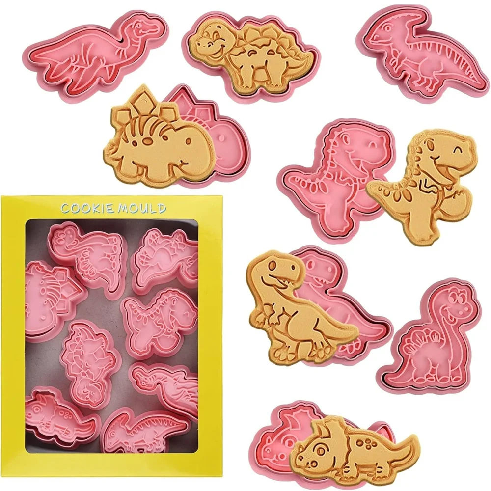 8PCS Dinosaur Animal Cookie Mold Dough Stamp Plastic 3D Pressable Cookie Mold DIY Candy Cake Baking Mold Pastry Decorating Tools
8PCS Dinosaur Animal Cookie Mold Dough Stamp Plastic 3D Pressable Cookie Mold DIY Candy Cake Baking Mold Pastry Decorating Tools