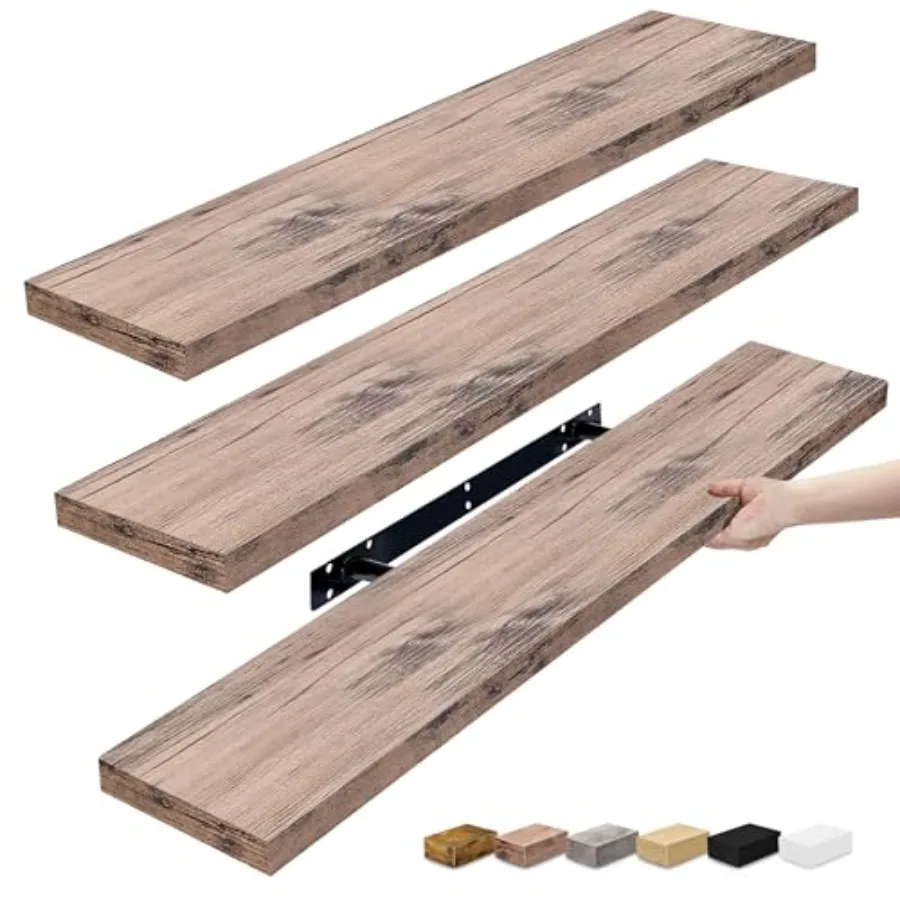Floating Shelves for Wall - 35 Inch Long Bathroom Shelves, Wall Decor for Bedroom, Kitchen, Living Room and Book Storage - Moun
Floating Shelves for Wall - 35 Inch Long Bathroom Shelves, Wall Decor for Bedroom, Kitchen, Living Room and Book Storage - Moun