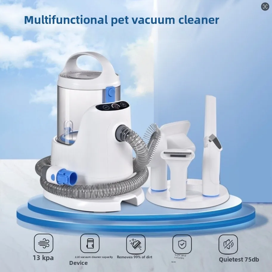 Multifunctional Pet Vacuum Cleaner, 13kPa Suction, Low Noise 75dB, 5-in-1 Grooming Kit For Dogs & Cats, 2.8L Capacity
Multifunctional Pet Vacuum Cleaner, 13kPa Suction, Low Noise 75dB, 5-in-1 Grooming Kit For Dogs & Cats, 2.8L Capacity