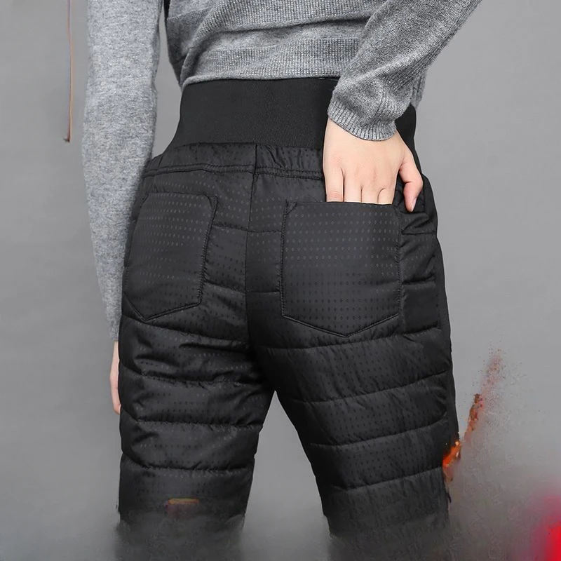 Winter Thick Down Pants for Middle-aged and Elderly Women's Outerwear High Waisted Solid Color Slimming Warm Pencil B888
Winter Thick Down Pants for Middle-aged and Elderly Women's Outerwear High Waisted Solid Color Slimming Warm Pencil B888