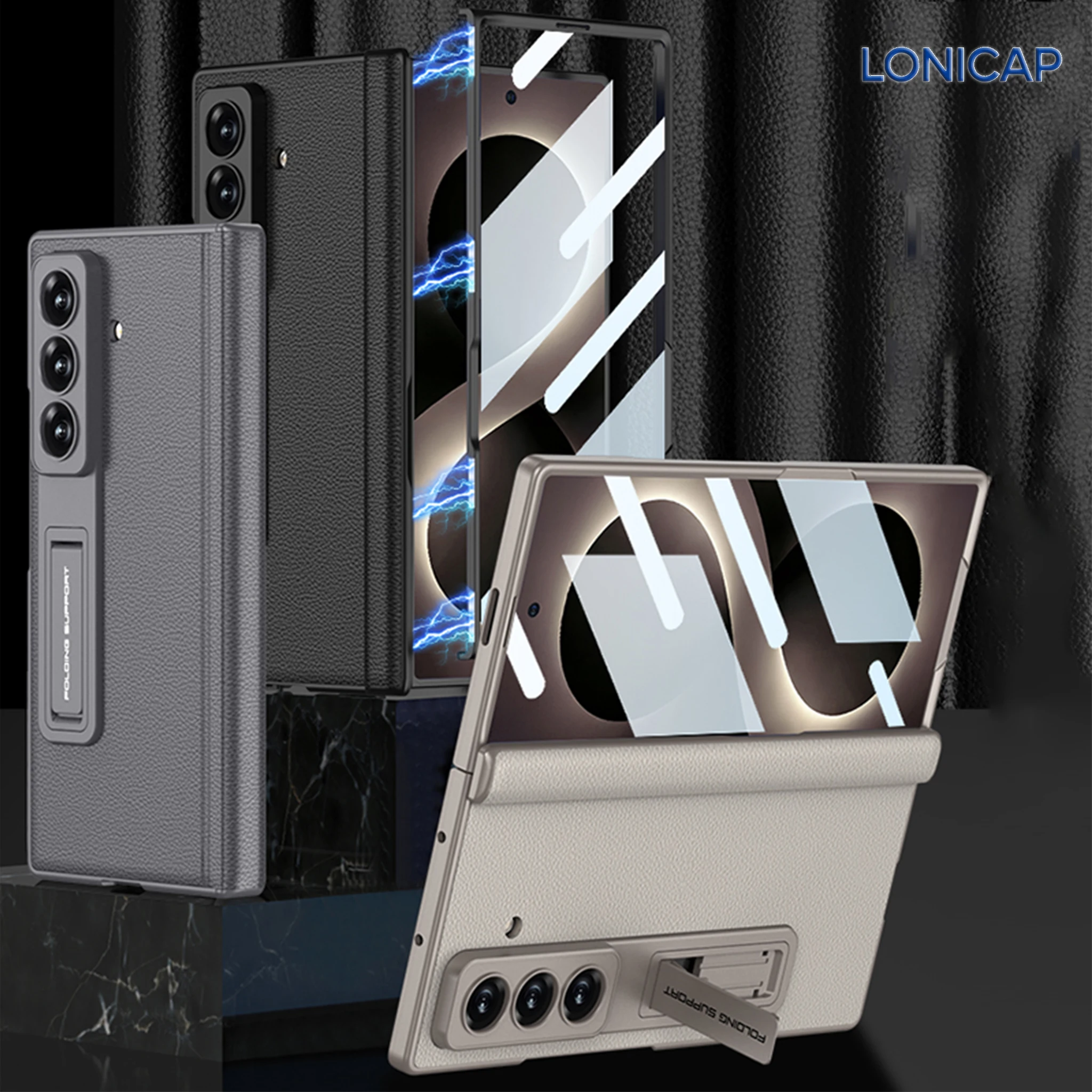 Phone Case For Samsung Galaxy Z Fold 8 Ultra/7 Faux Leather Magnetic Hinge Built-in Screen Film Kickstand Luxury Shockproof Case
Phone Case For Samsung Galaxy Z Fold 8 Ultra/7 Faux Leather Magnetic Hinge Built-in Screen Film Kickstand Luxury Shockproof Case