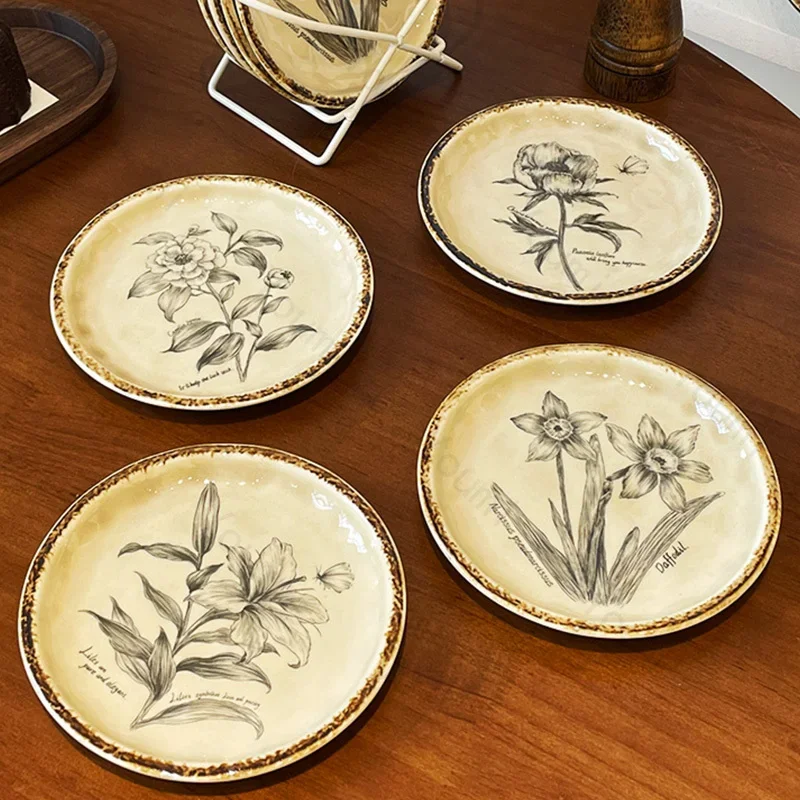 Light Luxury Retro Ceramic Plates Afternoon Tea Dessert Fruits Plate Delicious Dishes Soup Plate Exquisite Household Tableware
Light Luxury Retro Ceramic Plates Afternoon Tea Dessert Fruits Plate Delicious Dishes Soup Plate Exquisite Household Tableware