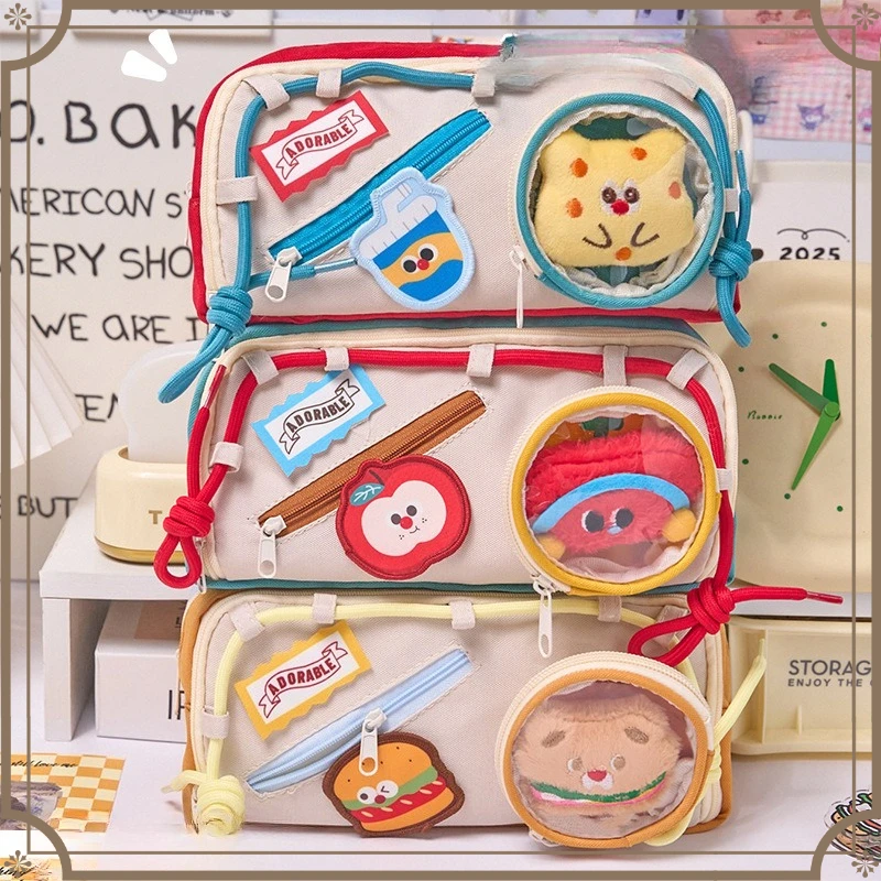 Cute pain bag pencil bag contrasting color girl, junior high school student stationery bag pencil bag DIY
Cute pain bag pencil bag contrasting color girl, junior high school student stationery bag pencil bag DIY