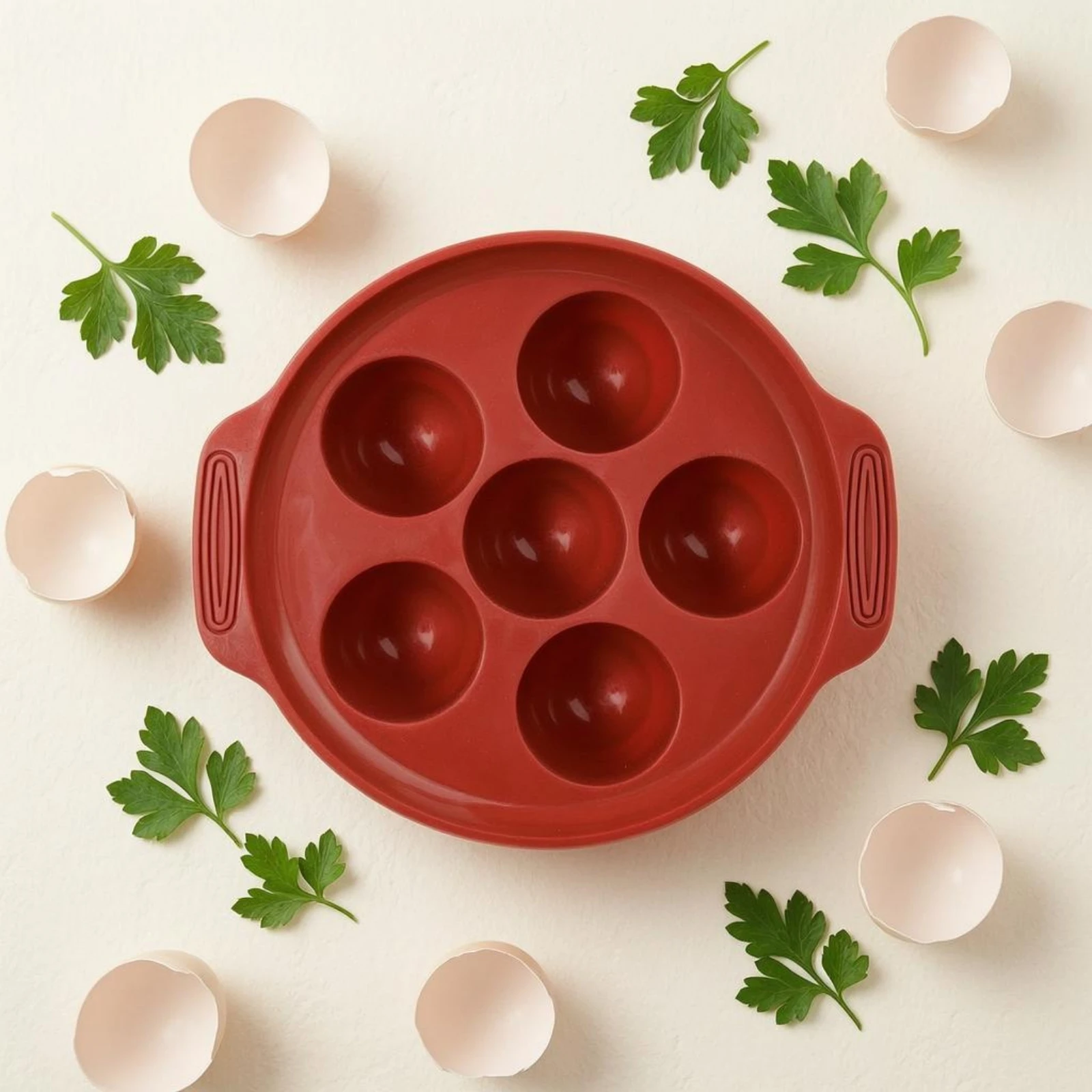 Escargot Baking Dish Molded Wells Silicone Escargot Dish 6-Cup Snail Tray Side Handles Snail Plate Brick Red
Escargot Baking Dish Molded Wells Silicone Escargot Dish 6-Cup Snail Tray Side Handles Snail Plate Brick Red