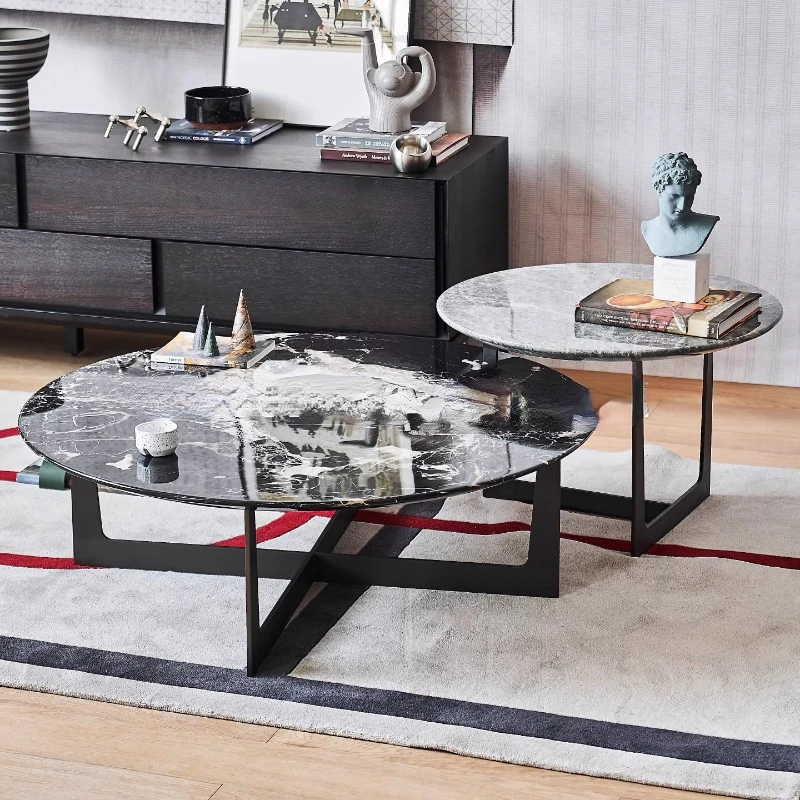 Coffee table combination / minimalist / round / natural marble / JY
Coffee table combination / minimalist / round / natural marble / JY