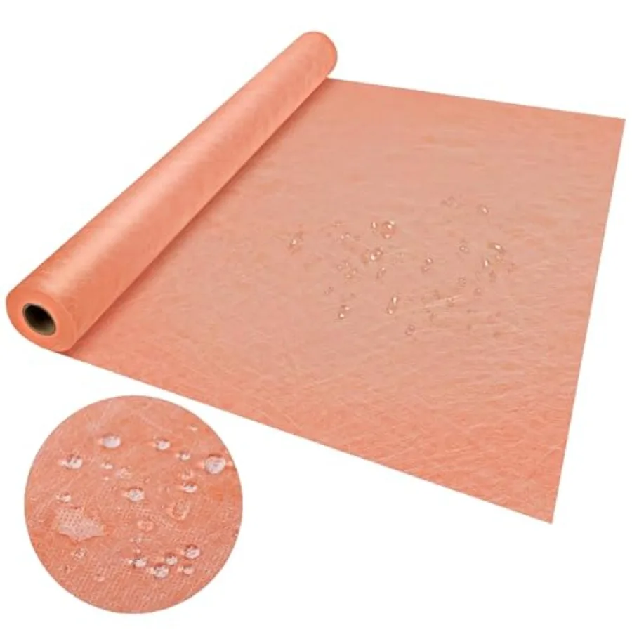 Shower 20 Mil Shower Waterproofing Membrane 3.3 Feet x 33 Feet Roll 108 Sq.Ft PE Tile Underlayment with Vapor Barrier for Showe
Shower 20 Mil Shower Waterproofing Membrane 3.3 Feet x 33 Feet Roll 108 Sq.Ft PE Tile Underlayment with Vapor Barrier for Showe
