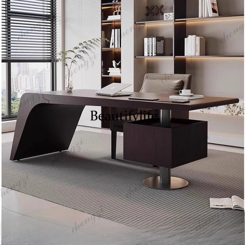 Italian minimalist adult home computer office desk, modern light luxury premium solid wood desk, designer
Italian minimalist adult home computer office desk, modern light luxury premium solid wood desk, designer