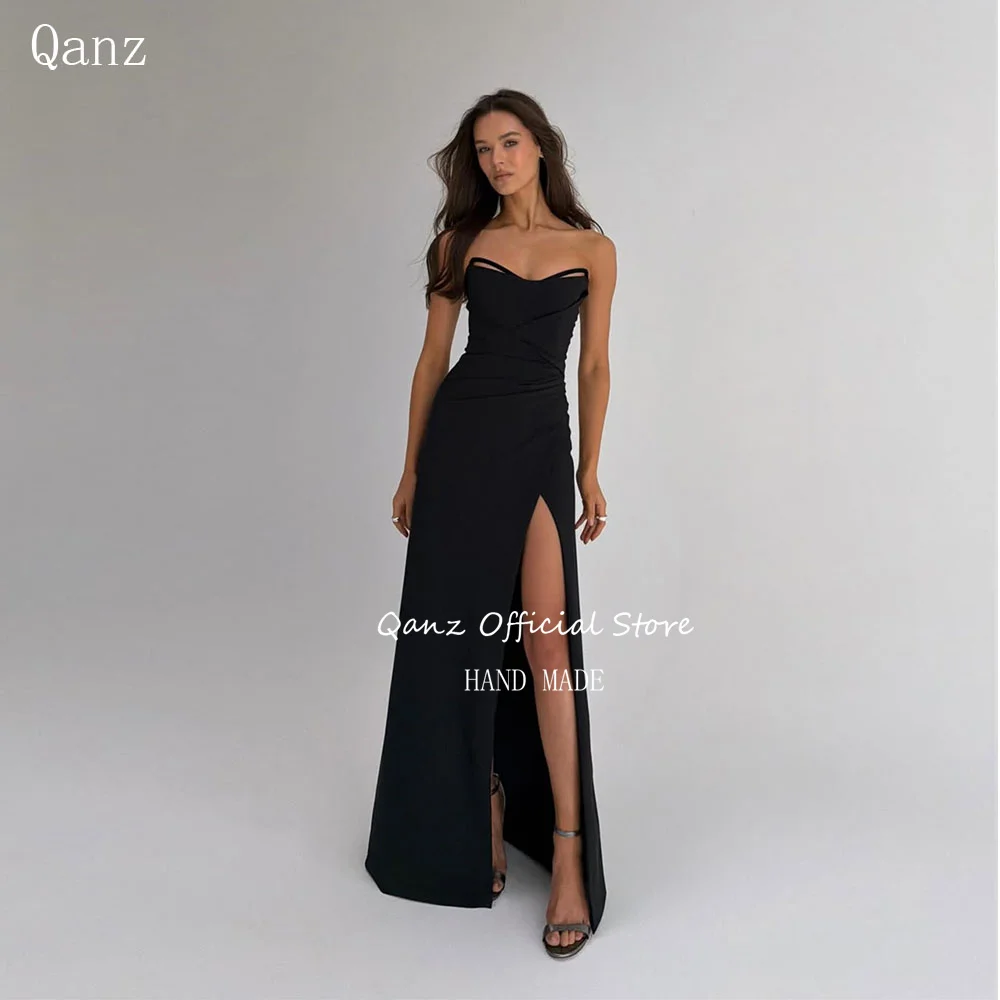 Qanz Elegant Black Prom Dress High Side Slit Mermaid Backless Evening Dresses Women Sweetheart Vestido De Fiesta Lujo Customized
Qanz Elegant Black Prom Dress High Side Slit Mermaid Backless Evening Dresses Women Sweetheart Vestido De Fiesta Lujo Customized