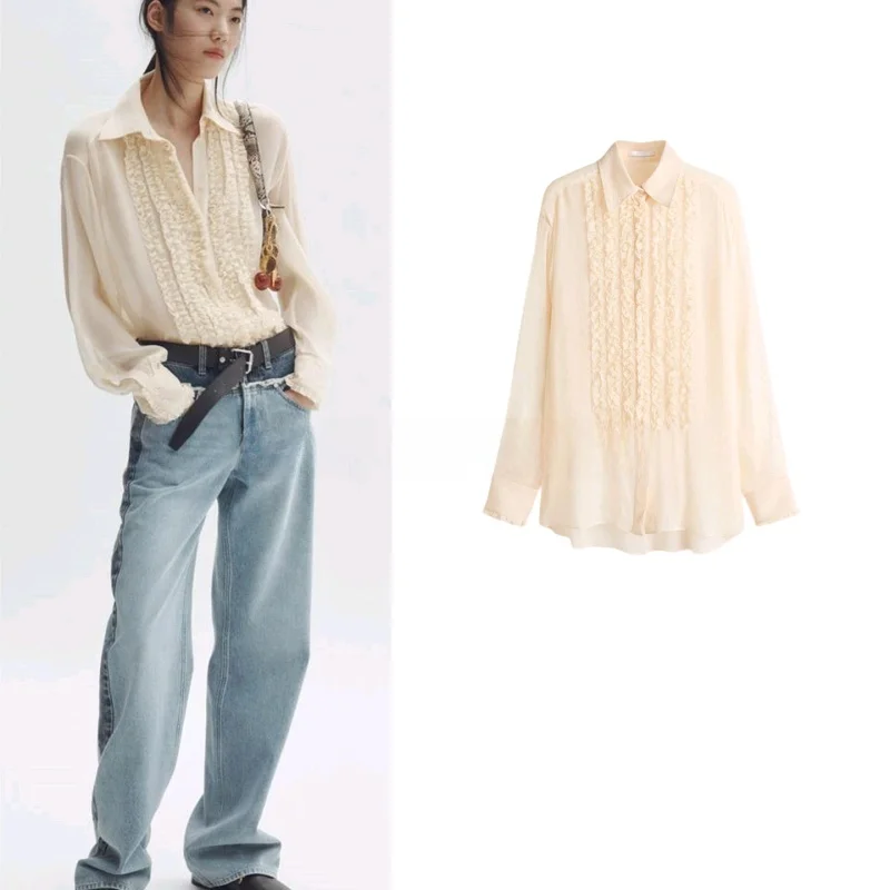 Spring Summer New Loose Fit Long Sleeve Shirt Women's Casual Style Polyester Fiber Breathable Comfortable A-Line Hem Top
Spring Summer New Loose Fit Long Sleeve Shirt Women's Casual Style Polyester Fiber Breathable Comfortable A-Line Hem Top