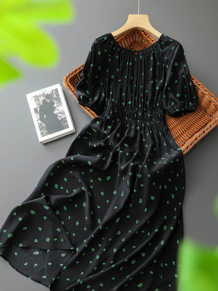 New high-end silk mulberry double crepe fashionable slimming mid sleeve printed dress long QZ0020
New high-end silk mulberry double crepe fashionable slimming mid sleeve printed dress long QZ0020